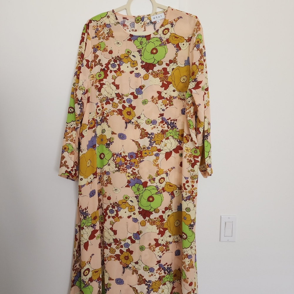 Wray Acid Floral Market Silk Dress